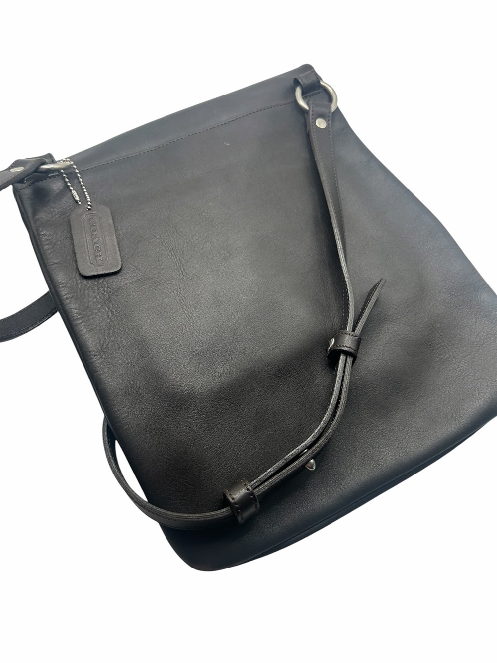 Coach Vintage Chelsea Hippie Flap Crossbody Black Leather Authentic - Style 9458 - Picture 2 of 12